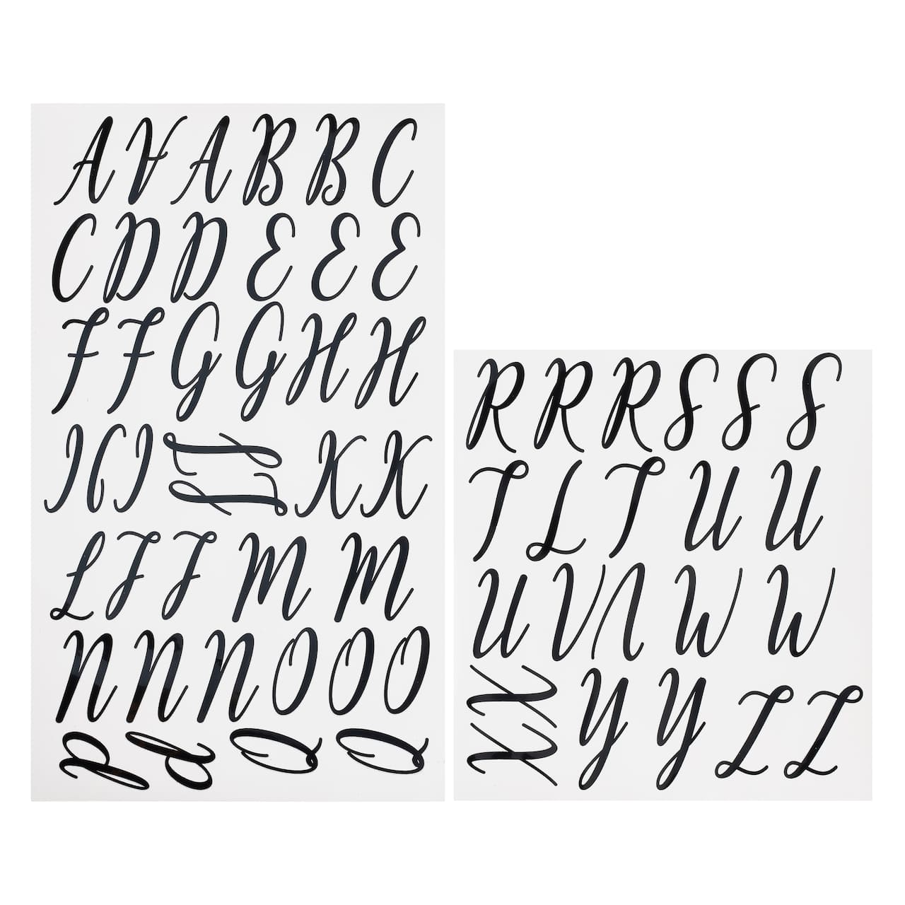 12 Packs: 62 ct. (744 total) Iron-On Black Fun Font Letters by Make Market&#xAE;